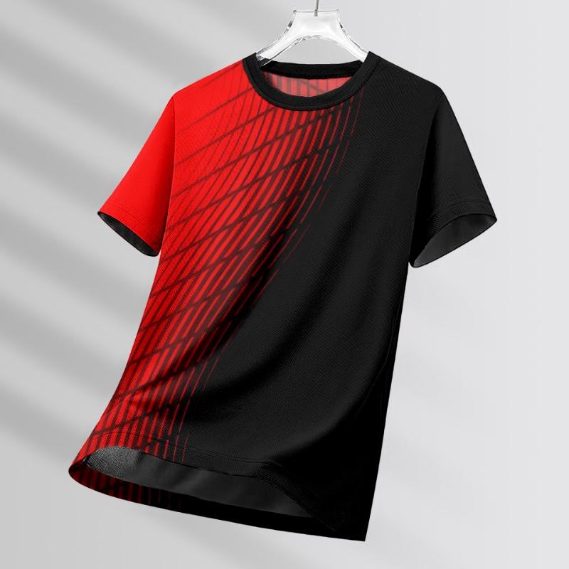 Pánská trička Sportovní Běžecké 3D Tričko Pánské Rychleschnoucí Prodyšné Krátký Rukáv Kulatý Výstřih Aktivní Tričko Outdoorové Cvičení Pánské Oblečení