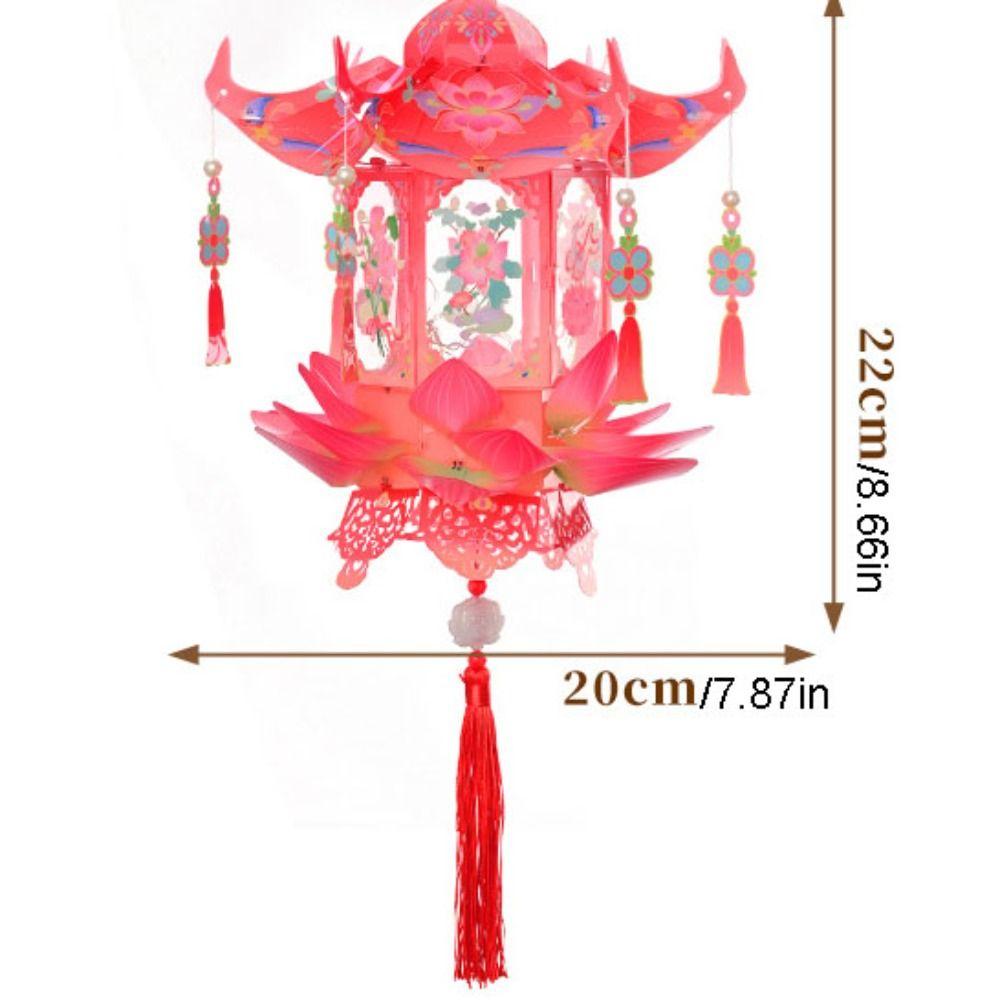 PVC DIY Craft Material Kit Glowing Hanging LED Lantern Mid-Autumn Festival Lantern Gift
