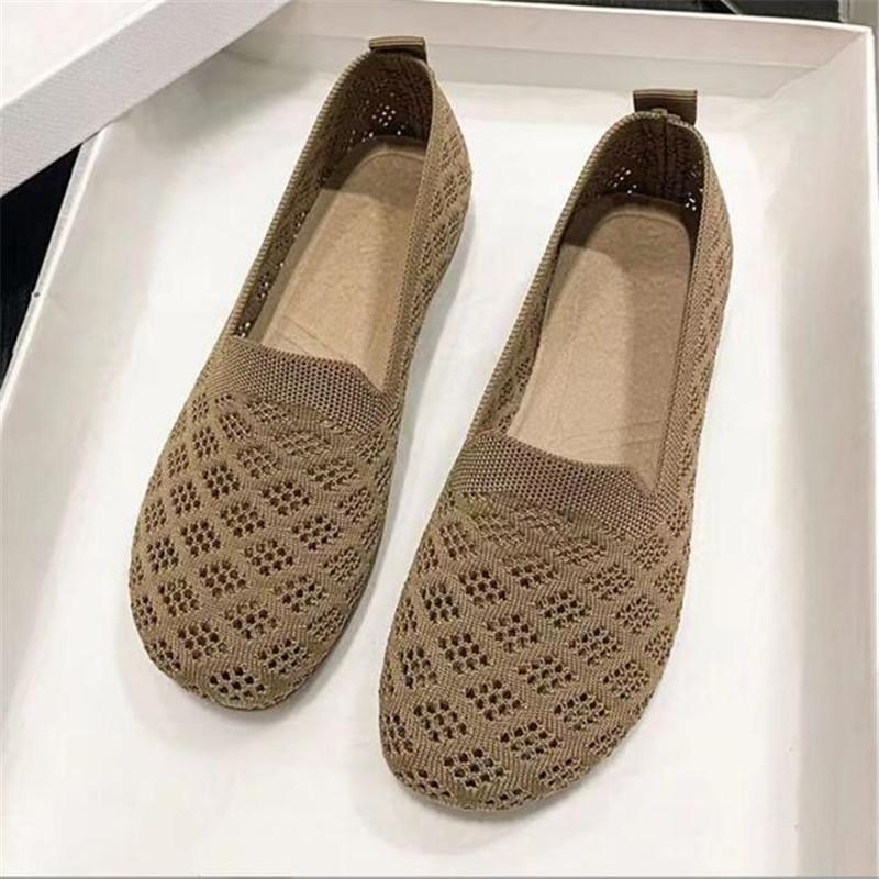 Summer Women's Shoes Fashion Mesh Hollowed Out Breathable Soft Sole Anti-slip Casual Flat Sole Shoes for Women