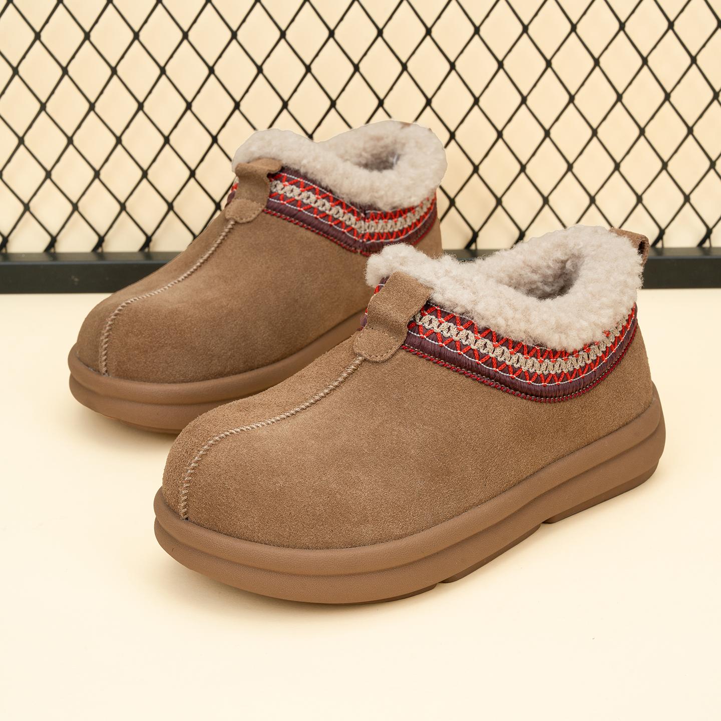 Shoes female winter lazy one pedal fluffy shoes warm snow boots piled thicker fashion 35