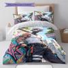 Naruto Expression Bedding Set Anime Duvet Cover Polyester Soft Comforter Set -QJY