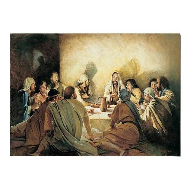 Dio Cristiano Gesù Il Buon Pastore Cristo Credenza Fede La Samaritana Poster Stampe Pittura su Tela Arte da Parete Decorazione Stanza