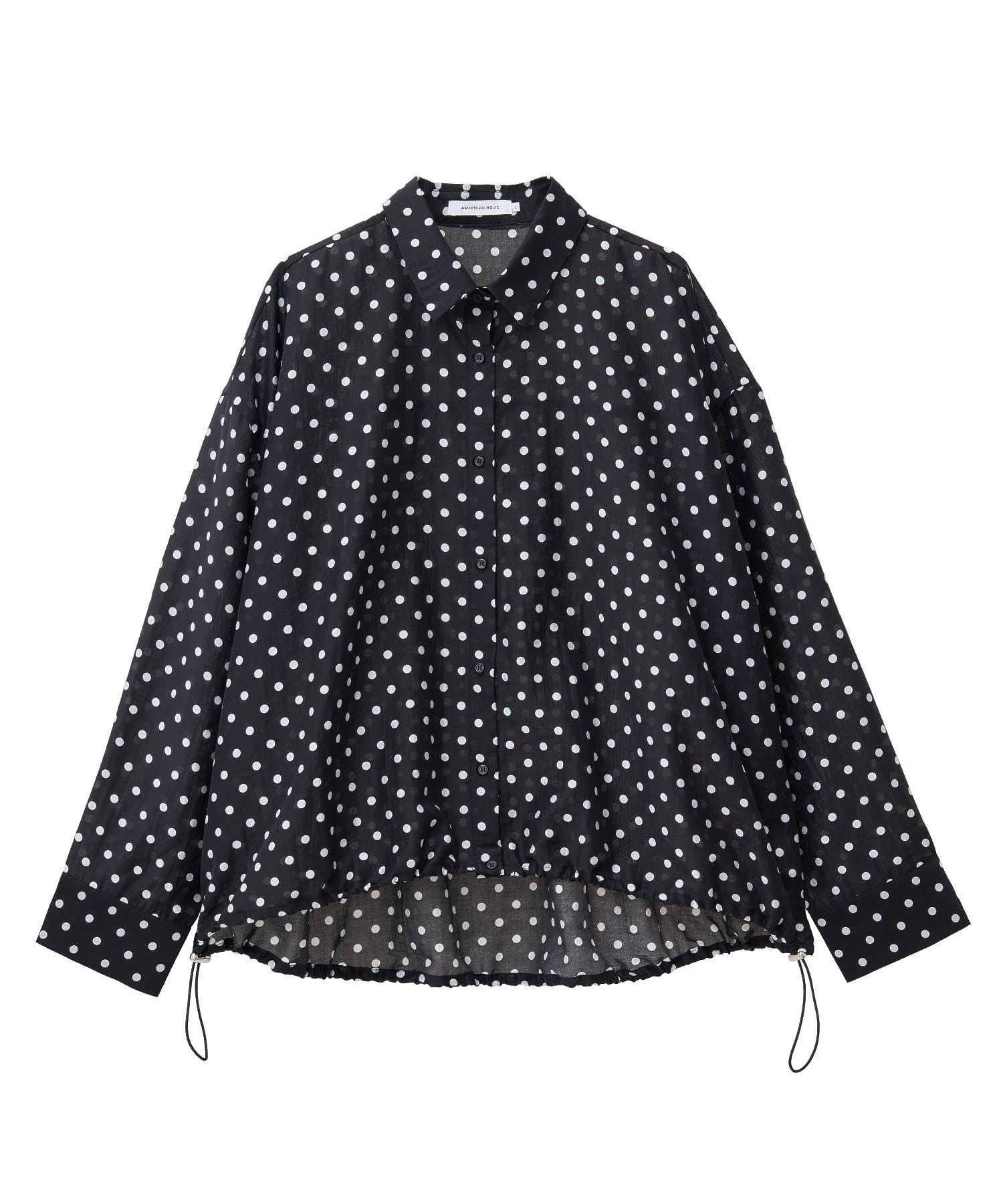

American Holik Casual Dot Drawstring Shirt [WEB Exclusive] Women s чёрный