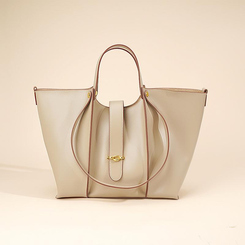 

Leather large-capacity bag, high-end tote bag women s new portable shoulder commuter women s bag