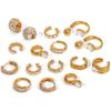 Stainless Steel Ear Clips, Women's Non-pierced Zirconia Earrings, Luxurious and High-end Style Earrings for Autumn and Winter.