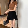 Plus Size High Waist Slimming Irregular Bodycon Skirt - Sexy Tummy-Concealing Slit Skirt for Women (Spring/Summer)