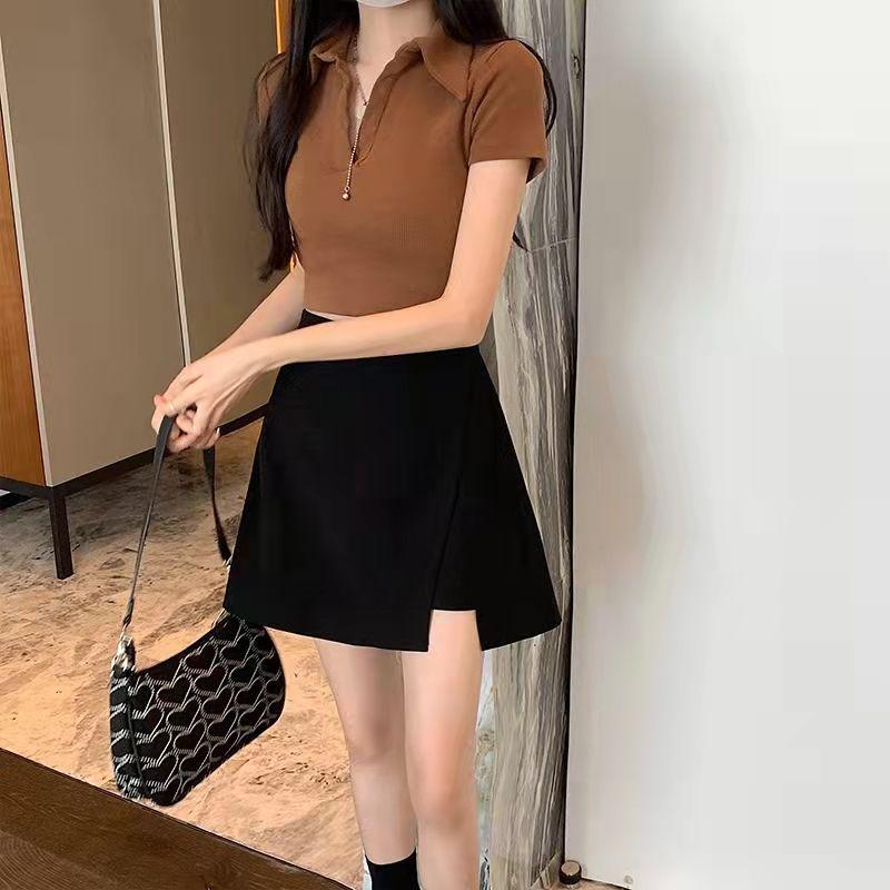 Plus Size High Waist Slimming Irregular Bodycon Skirt - Sexy Tummy-Concealing Slit Skirt for Women (Spring/Summer)