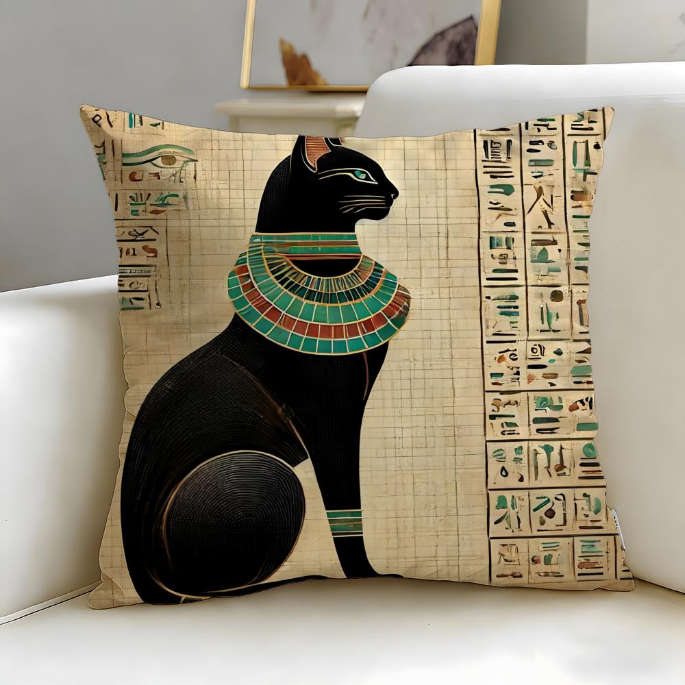 classic myth theme Anubis Cushion Cover Soft & Easy-Wash Pillow Case – Versatile for Couch, Bed, Travel and Office