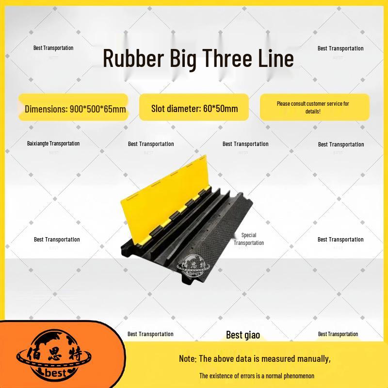 Durable Road Crossing Cable Protector: Anti-Crush Rubber Trunking Cover for Floor Protection