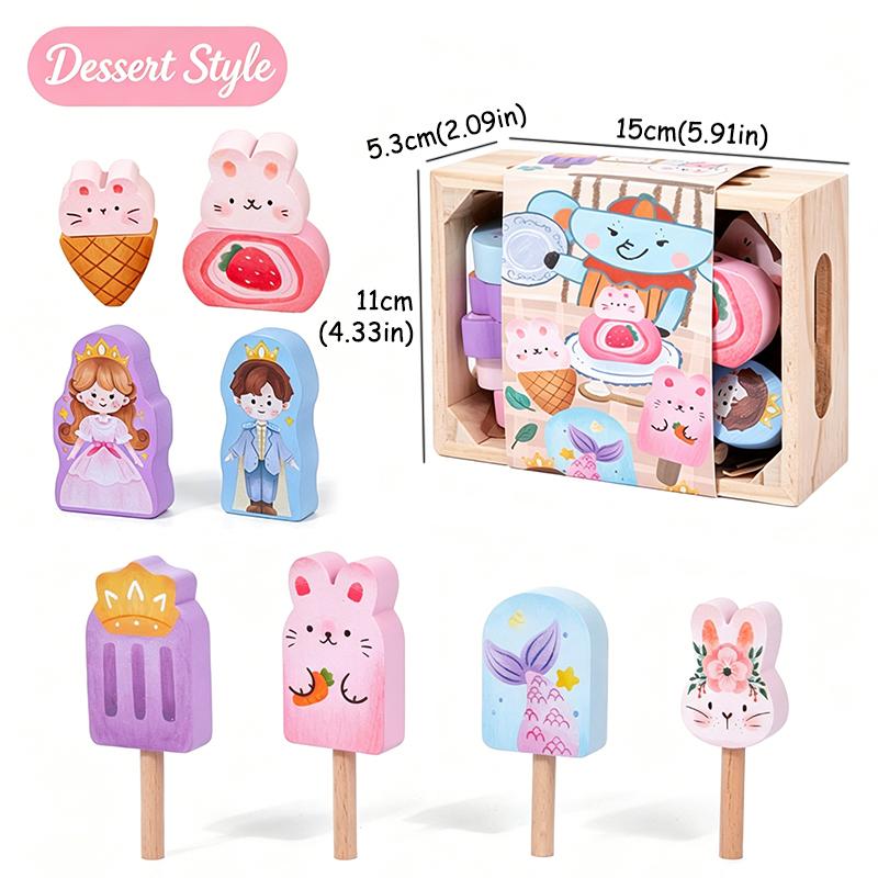 Conjunto de Brinquedos de Cozinha de Madeira para Brincadeiras de Faz de Conta Gancho Magnético Velcro Frutas Legumes Carne Sobremesa Brinquedos Educativos de Role Play
