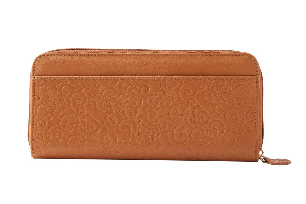 Lucky Cat Long Wallet Camel