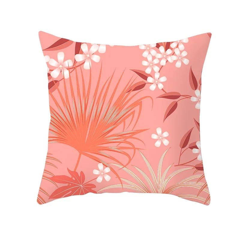Coral Pillow Case Spring Home Decor Decorative Live Coral Tropical Style Pillow Cushion Cover for Sofa ize Funda Cojin