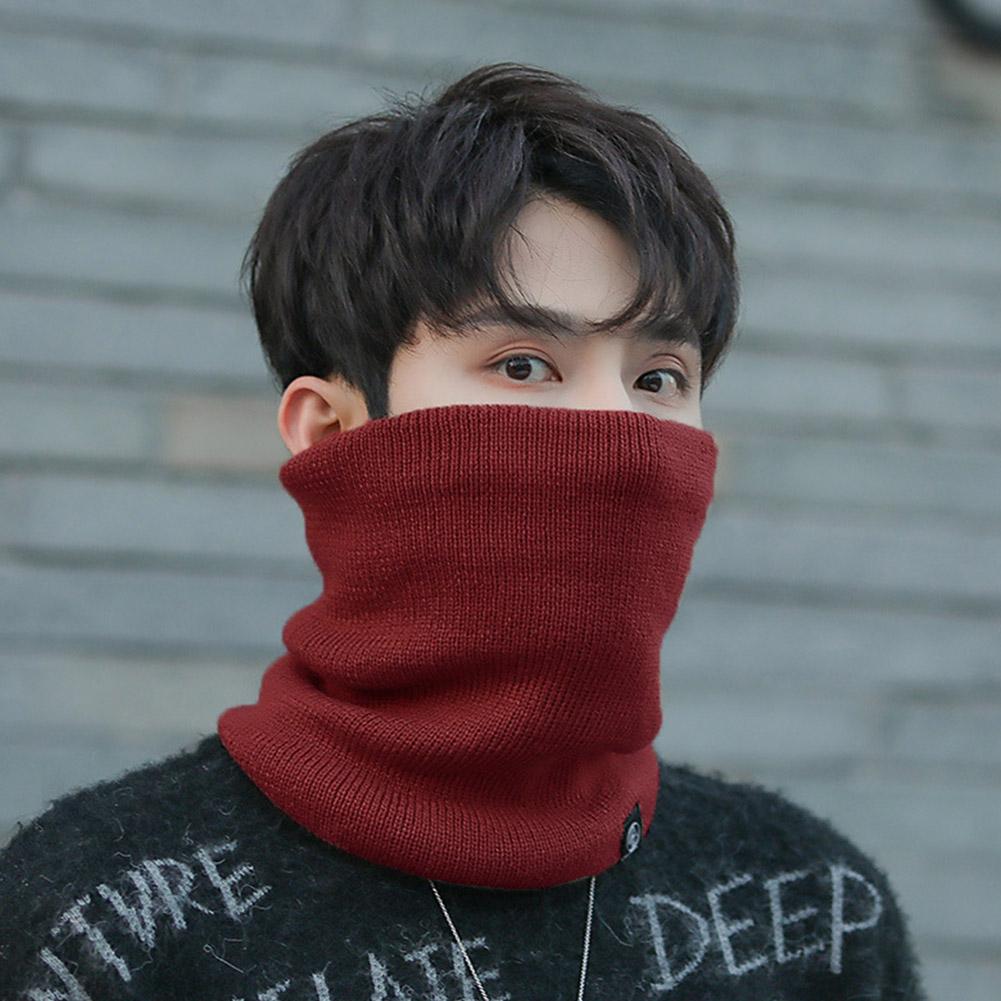 Fashion Soft Knitted Neck Warmer Sports Scarf Women Men Face Cover Winter Skating Running Hiking Scarves Thick Cold-proof Collar
