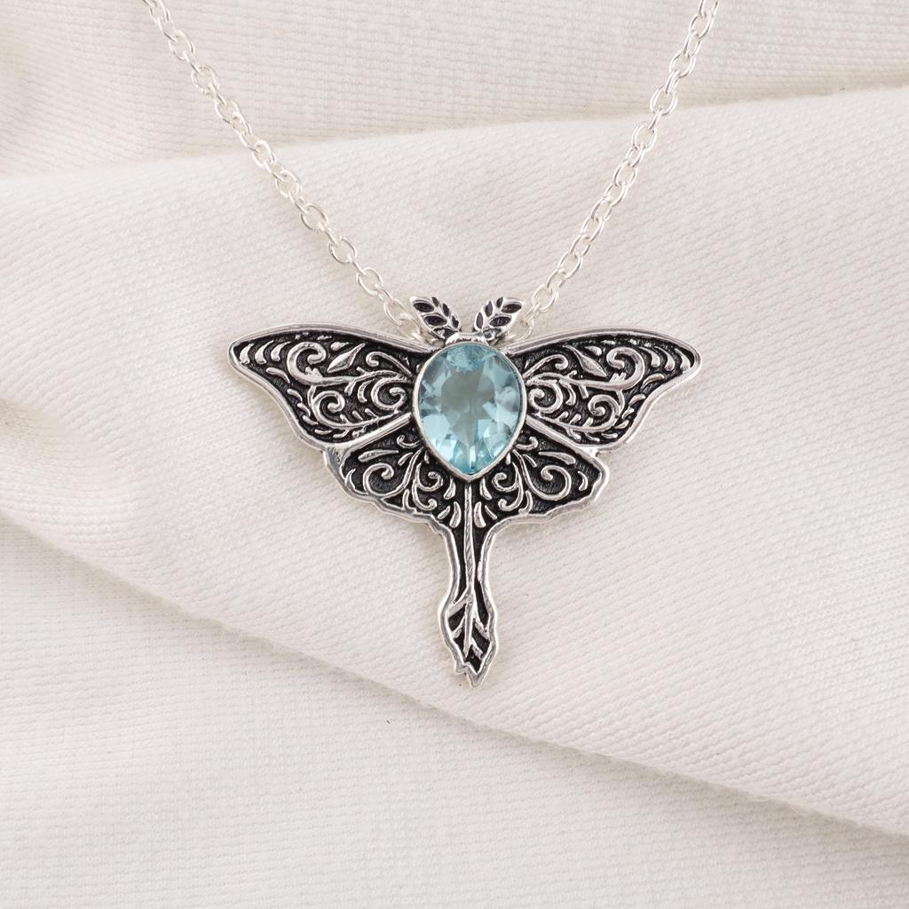 Sky Blue Topaz Gemstone Pendant, Handmade Gorgeous Jewelry, 925 Solid Sterling Silver Jewelry, Everyday Pendant For Wedding Gift