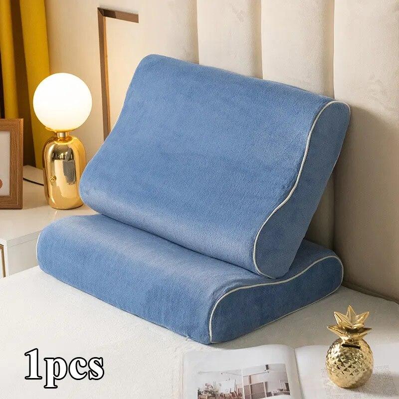 Einfarbige Bettwäsche, weicher Kissenschutz, Kissenbezug, minimalistischer Stil, Baumwoll-Latex-Kissenbezug