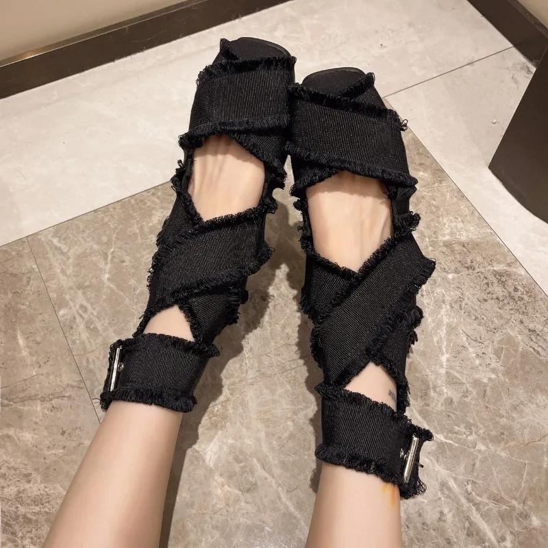 Fashion Cross Strap Ballet Flats Autumn Ladies Elegant Round Toe Ankle Strap Ballet Flats Ladies Design Leg Lace Up Shoes Womens Shoes