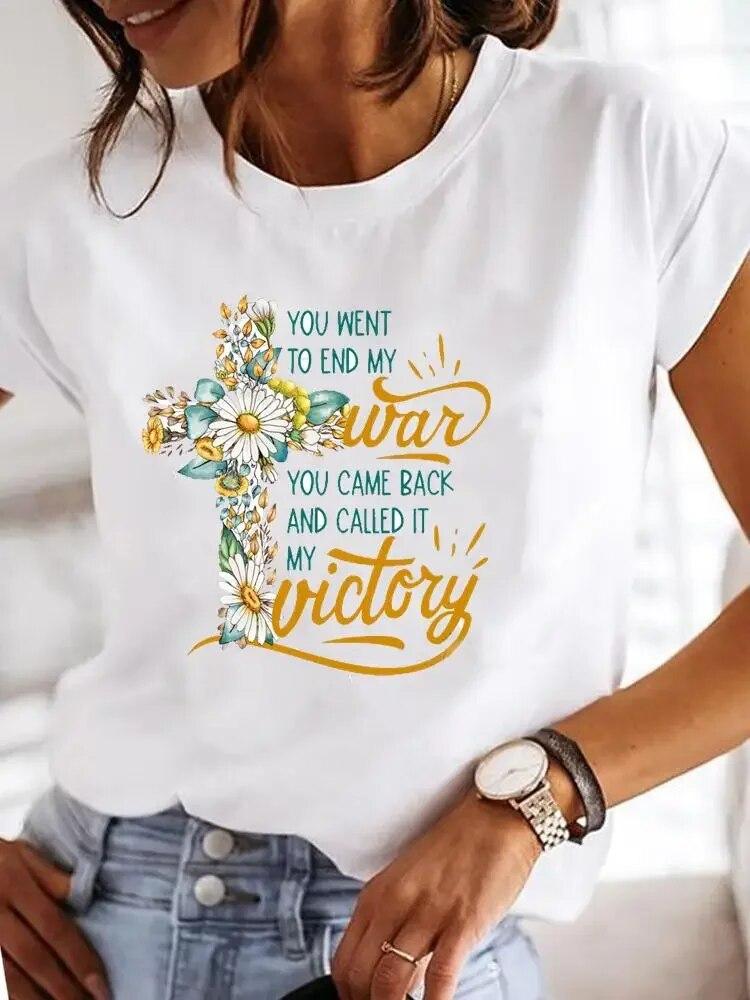 Clothes Ladies Summer T Clothing Print Fashion Casual T-shirts Letter 90s Trend Cute Short Sleeve Women FeUnisex Graphic Tee