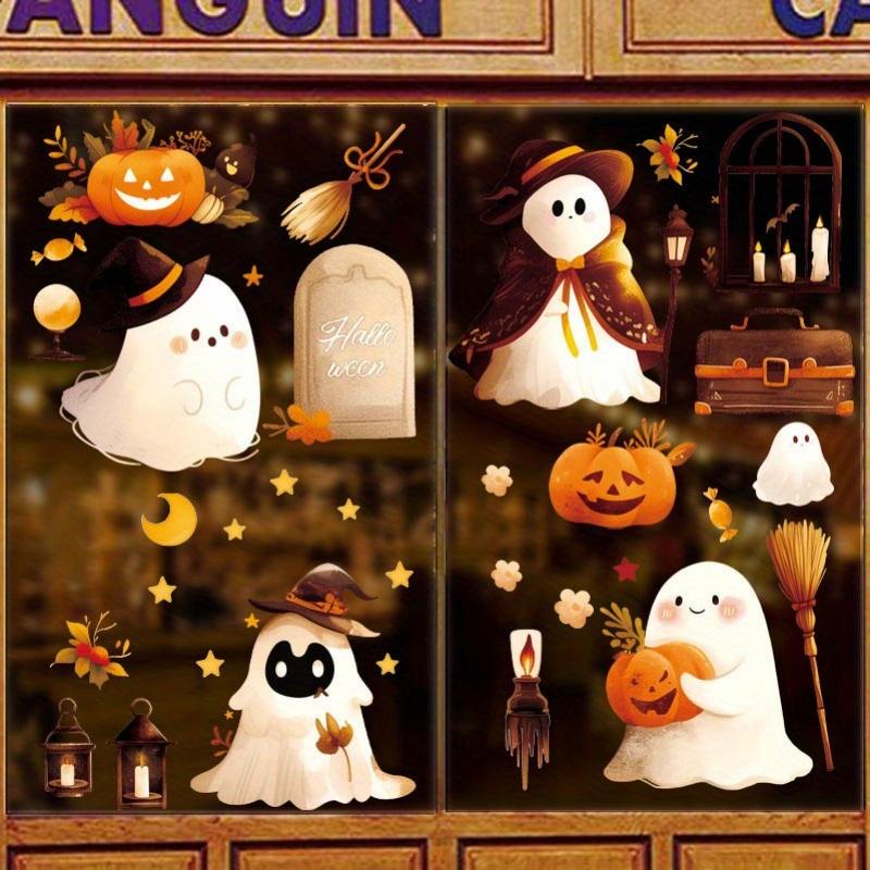 Cute Pumpkin Static Cling Window Stickers-Halloween Decorations,Festive Holiday Decorations,Office Decorators Cute glass sticker