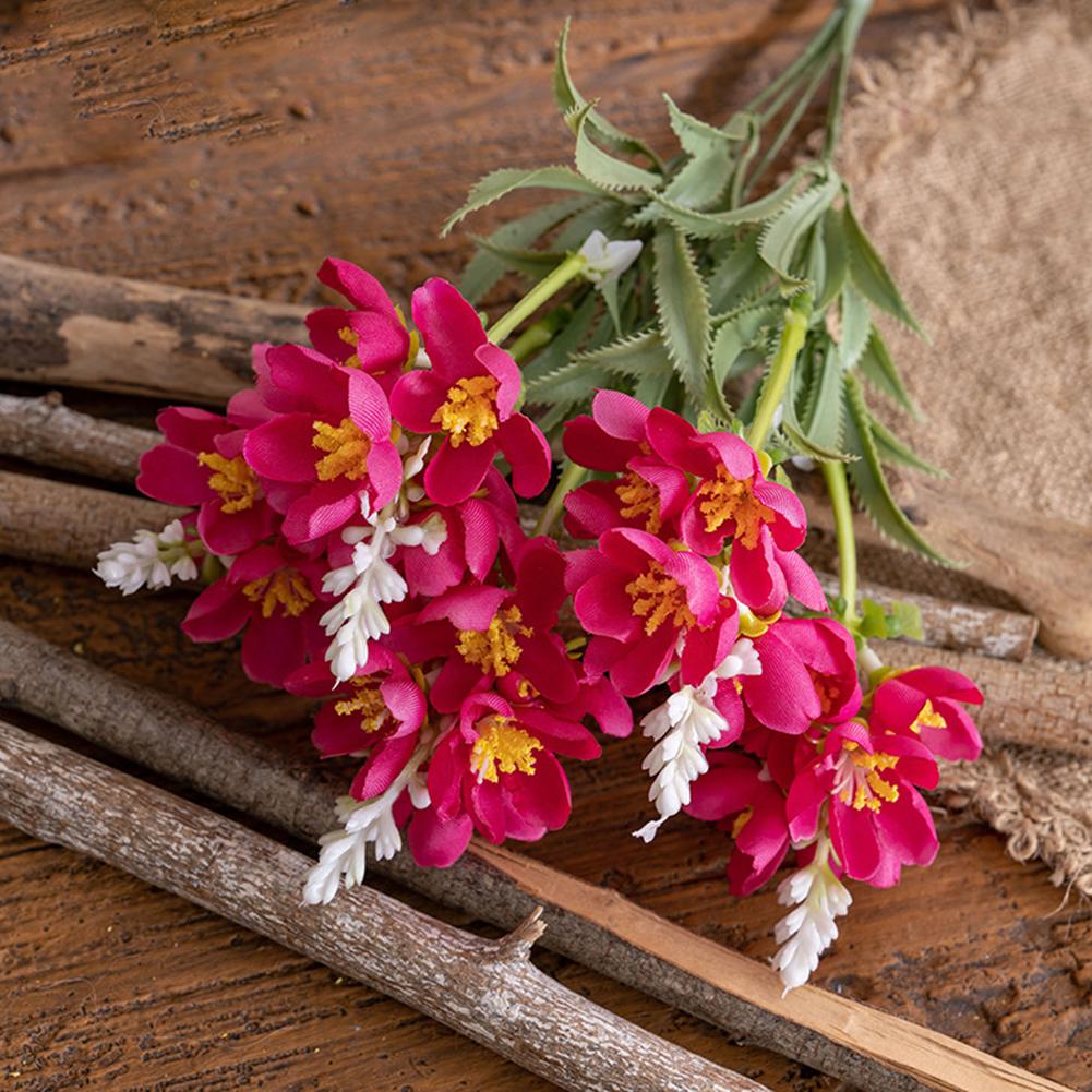 

Vibrant Violet Artificial Flowers Bouquet Fake Hanging Plants Violet Flowers Vine Garland For Elegant Home Indoor Outdoor Decor червоний