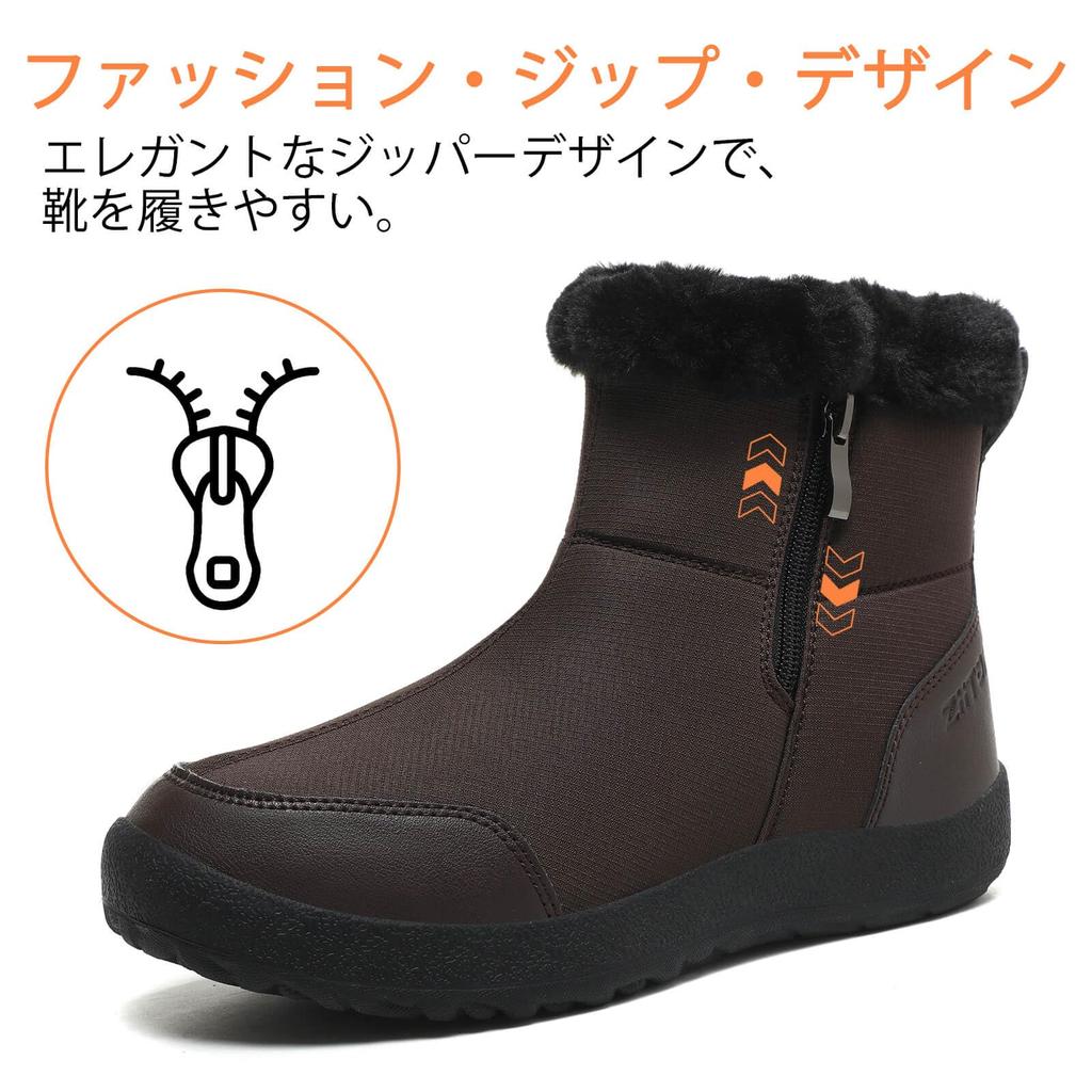 Ziitop Lightweight Short Snow Boots with Warm Thick Casual Winter Boots for Commuting and Easy to Put On and Take Off Women's Fleece-Lined Waterproof,