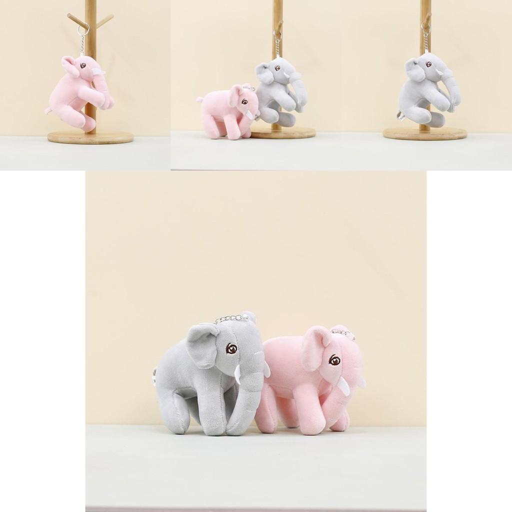Charming Elephant Plush Keychain Cute Stuffed Animal Doll Perfect For Bag Accessories