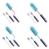 3Pcs/Set Bottle Brush Detachable Soft Liquid Silicone Head Infant Feeding Utensil Cleaner Non-Slip Handle Bottle Brush