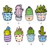 Anstecknadeln Cartoon Pflanzen Pins Kaktus Jungen Topf Mädchen Revers Zubehör Schmuck Emaille für Kleidung Pullover DIY Basteln