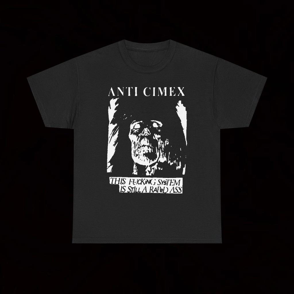 Anti Cimex This System T Shirt Crust Punk Hardcore Vintage Discharge Mob 47 Terveet Kädet Negative Approach Die Kreuzen Asocial Destroy Doom