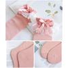 Women Japanese Style JK Ruffle Lace Trim Calf Long Socks Sweet Bowknot Princess Cotton Knee High Socks Stockings Hosiery