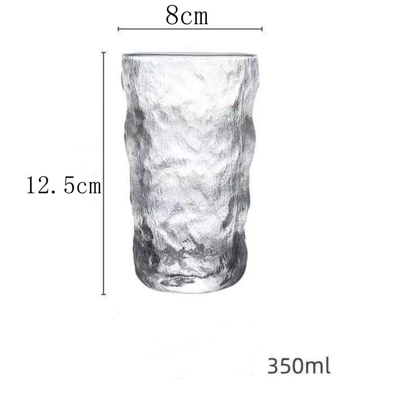 Glacier Cup Large Capacity Household Glass Cup Water Cup Red Wine Cup Juice Cup Frosted Gift Cup Whiskey Glass Tea Cup Milk Cup