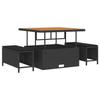 Canapé de jardin 8 pièces vidaXL avec coussins Noir Polyrotin Acacia, Set de salle à manger de jardin 3 pièces vidaXL363164