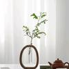 XYPC Wangshu Walnut Wood & Glass Desktop Vase