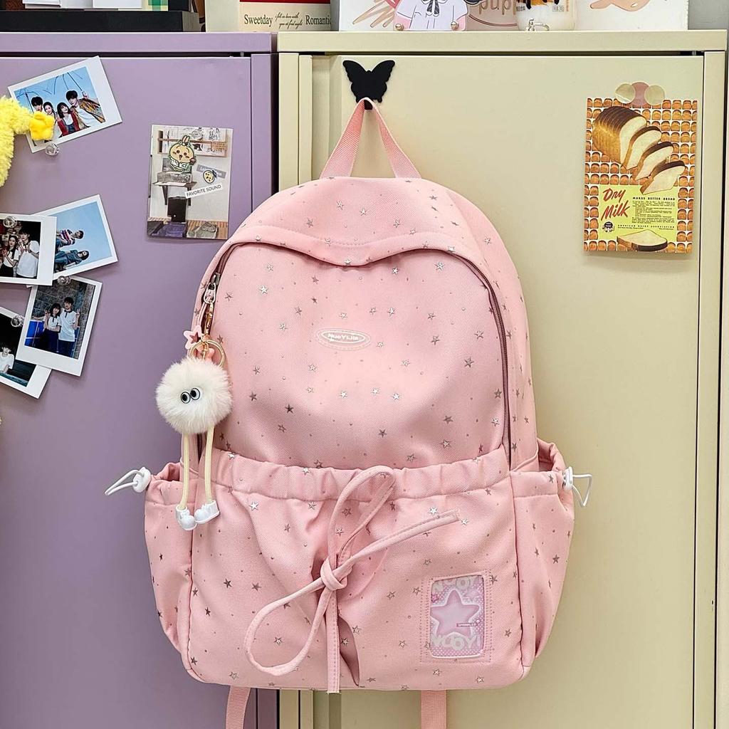 Schoolbag Korean Version Ins Small Fresh and Sweet Backpack Women's Large Capacity Simple and Versatile Student Schoolbag Fashionable Casual Backpack