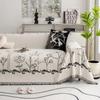 Nordic Butterfly Floral Print Soft Sofa Towel Blankets Outdoor Camping Picnic Large Blanket Leisure Towel White Travel Sofa Mat