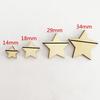 100pcs/lot Unfinished Wooden Stars Ornaments, Assorted Size Cutout Blank Wood Pieces Star for Christmas Wedding Party DIY Crafts
