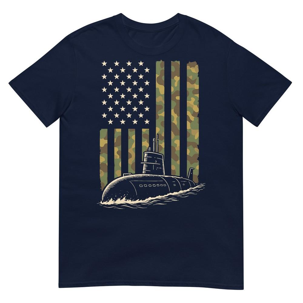 Submarine Usa Flag Veteran 4th Of July Tshirt S