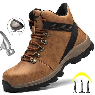 Scarpe invernali da uomo Stivali antinfortunistici da lavoro Scarpe antinfortunistiche alla moda da uomo Stivali antiurto indistruttibili Scarpe con punta in acciaio da uomo Stivali da lavoro da uomo