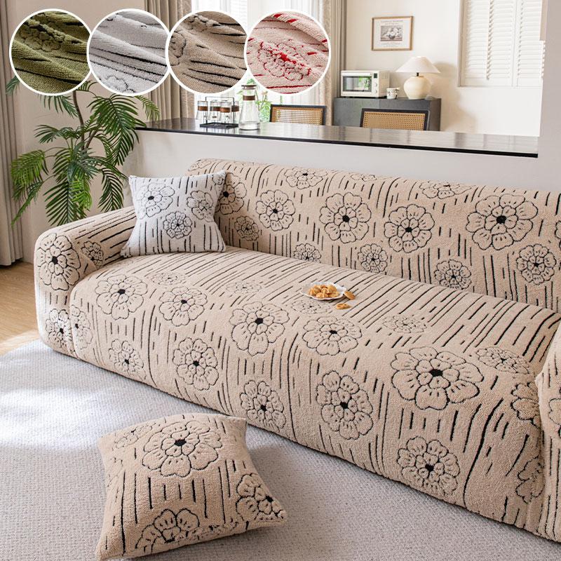 1Pc-Winter Sofa Cover, Plush Sofa Cover, All Inclusive, Thickened Anti Cat Scratch And Anti Slip Sofa Protective Cover 90X140cm