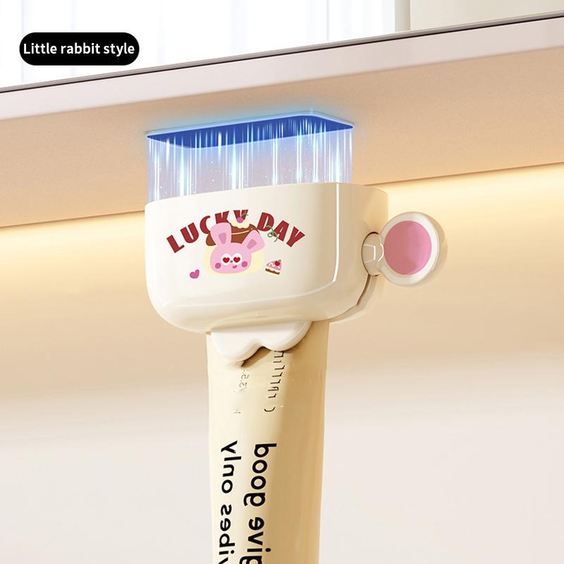 Toothpaste squeezer set for dogs and rabbits, magnetic wall mounted, including toothpaste clip and facial cleanser clip