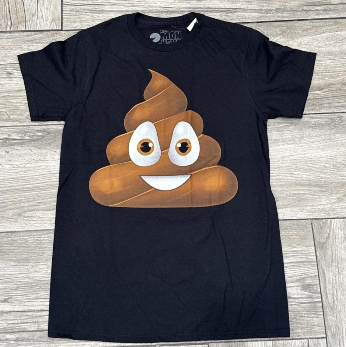 2017 Emoji Poop T-Shirt Size Large 2 Monkeys Brand Clothing M