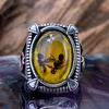 Mens 2023 Red Emerald Inlaid Ring Turkey Retro Domineering Personality Ring To Attend The Banquet Highquality Jewelry