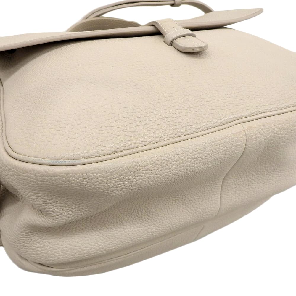 ACATE Welley Postman Bag Shoulder Bag in Natural Shrink Leather, Women's, Ivory Shoulder bag IvoryUsed