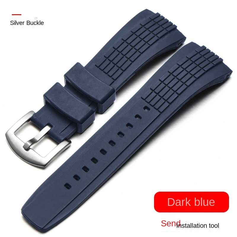 Für Seiko VELATURA/SRH Serie SPC007 Wasserdicht Schweißbeständig Silikon Outdoor Sport Gummi-Uhrenarmband Uhrenarmband Herren 26mm