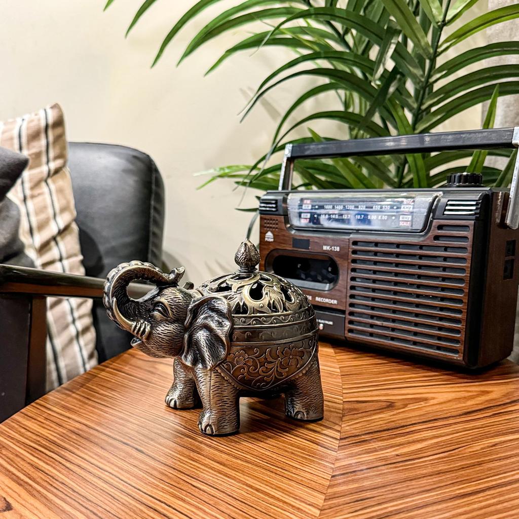 Feyarl Incense Burner, Incense Holder, Incense Holder, Alloy, Interior Ornament, Elephant Shape