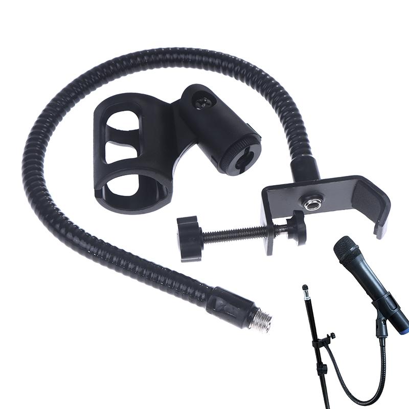 Microphone Stand Metal Table Clamp 360 Adjustable Flexible Gooseneck Universal Microphone Arm For Meeting Lecture Podcast