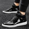 Large size men's shoes 2025 spring new mirror board shoes youth trend student high top sports and leisure shoes