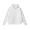 Felpa con cappuccio da uomo 400G a strato d'aria pesante, tinta unita, pullover, vestibilità larga, oversize, in pile, con spalle scese