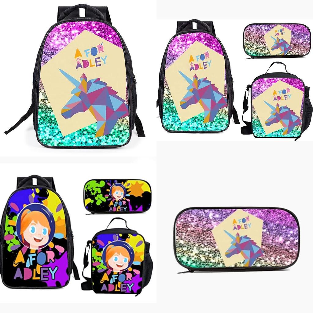 Afor Adley School Backpack Set For Kids Large Size 20-35l Capacity Zipper Closure