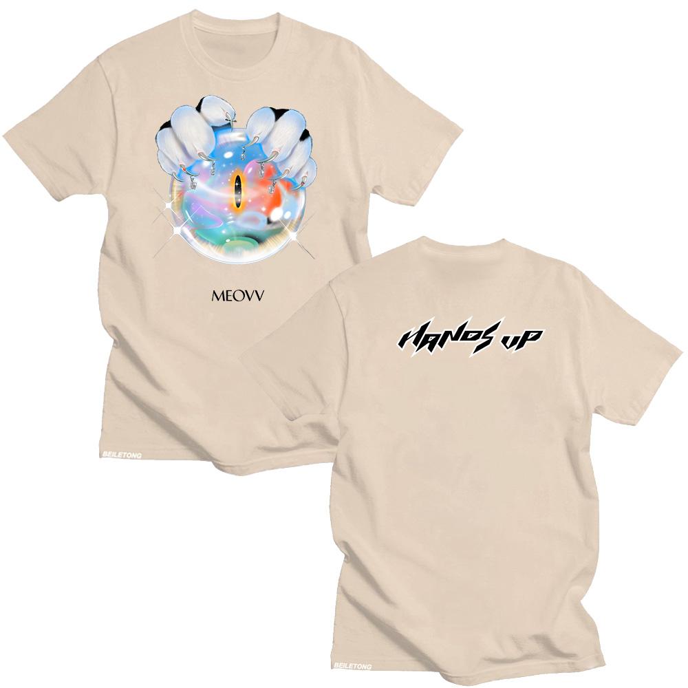MEOVV Hands Up T Shirts 2025 Fashion Unisex Cotton Short Sleeve Summer Men Women Graphic Tees Kpop T-shirts Streetwear