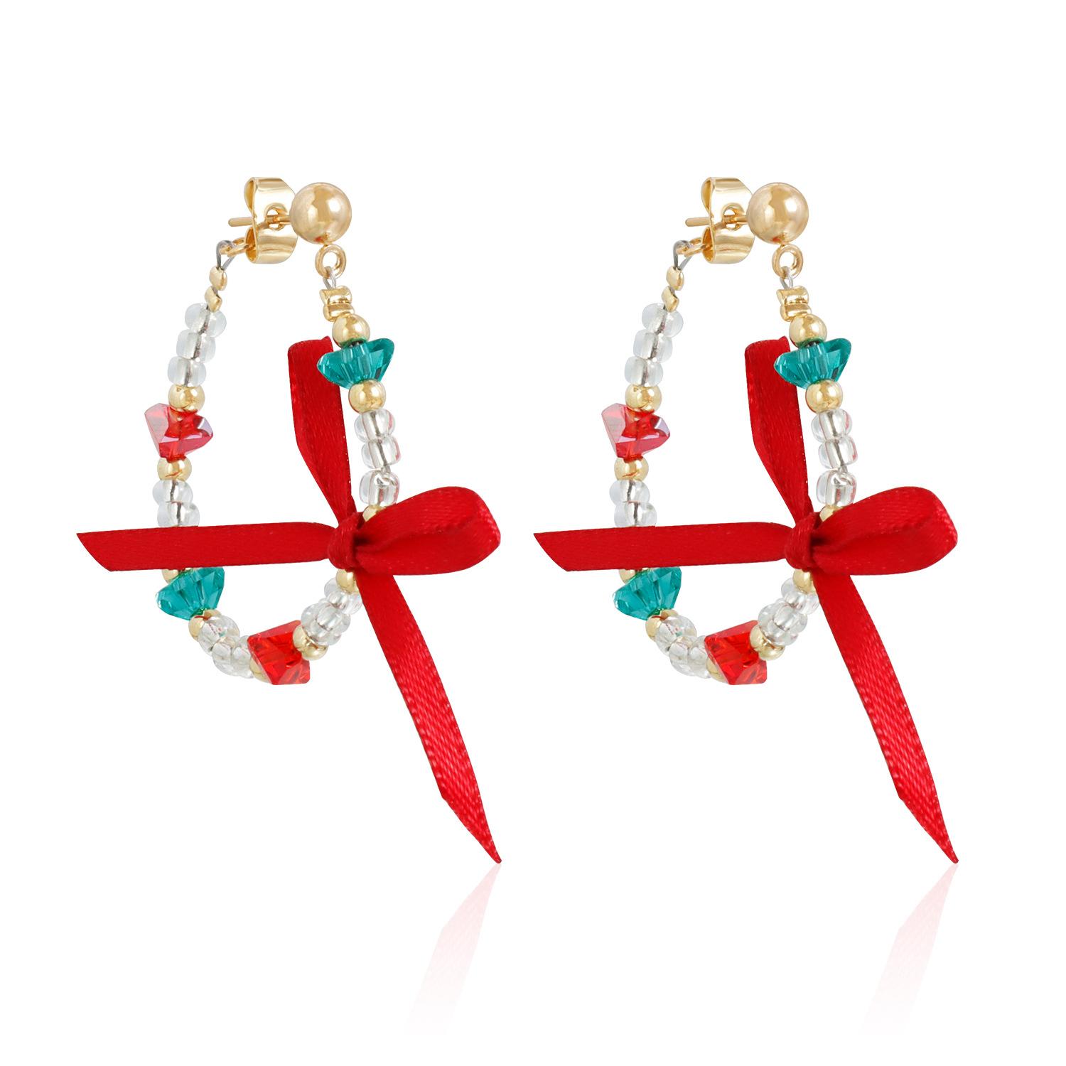 

Christmas necklace colorful bow ins wind choker new year party item